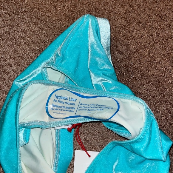 NWT Solid & Striped THE CORA BOTTOM SOLID VELVET AQUAMARINE Size Large - Picture 9 of 10